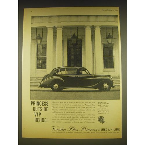 1963 Vanden Plas Princess Ad - Princess outside VIP inside