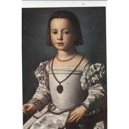 A Bronzino Maria de Medici Postcard unused VGC