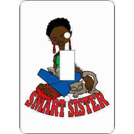 Smart Sister Switch Plate (African American Single Switch Plate)