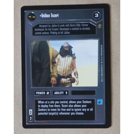 Star Wars CCG: Jabba's Palace Limited # Velken Tezeri (A) 1998 dark decipher