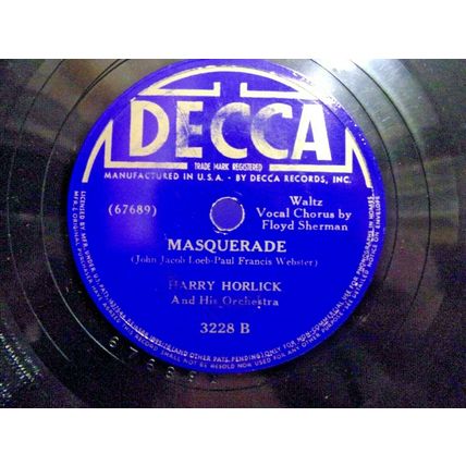 Harry Horlick-Three O'clock In The Morning/Masquerade-10" LP-1940-VG *Decca 3228