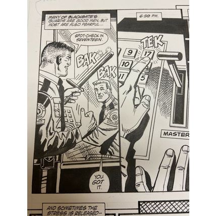 Batman: Blackgate Isle of Men #1 p5 (1998) Aparo Cataclysm Guard Beats Inmate