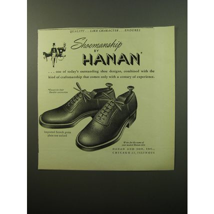 1950 Hanan Shoes Ad - Shoemanship by Hanan