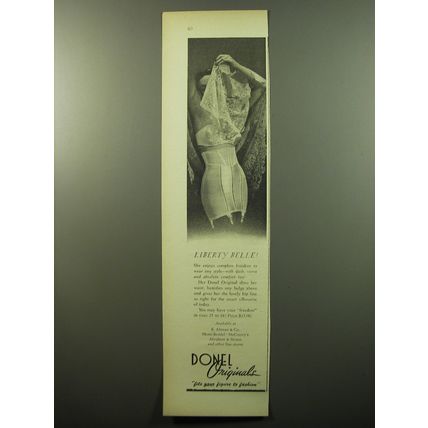 1950 Donel Originals Girdle Advertisement - Liberty Belle