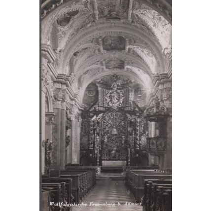 Frauenberg Admont Wallfahrtskirche Church Interior Real Photo Postcard