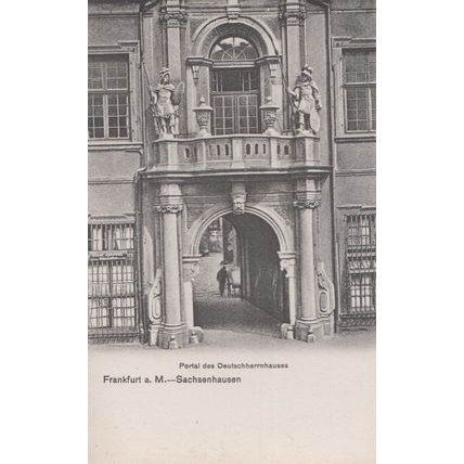 Frankfurt Sachsenhausen Portal Des Deutschherrnhauses Old German Postcard