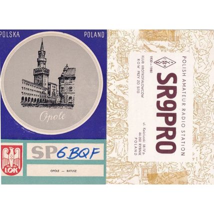 Poland 2x Amateur Radio Station QSL Old 1970s Postcard Style Card s