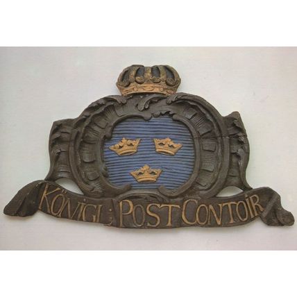 Straisund German Antique Post Office Sign Postcard