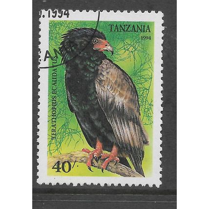 TANZANIA 1994 BIRDS OF PREY 40s BATELEUR SG 1847 FINE USED#3