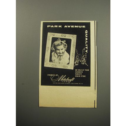 1957 Metalcraft Frames Ad - Park Avenue Quality