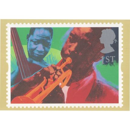Kenny Dorham Curtis Counce Painting Jazz RMPQ Stamp Postcard