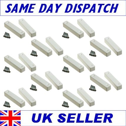 10 Sets - Burglar Alarm Door Contacts, White Surface Contacts - Free Shipping