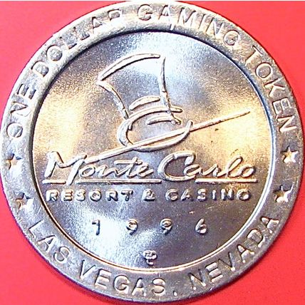 Monte Carlo. $1 Casino Token. Las Vegas, NV. J77.