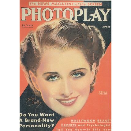 Norma Shearer Photoplay Hollywood Magazine Cover Postcard