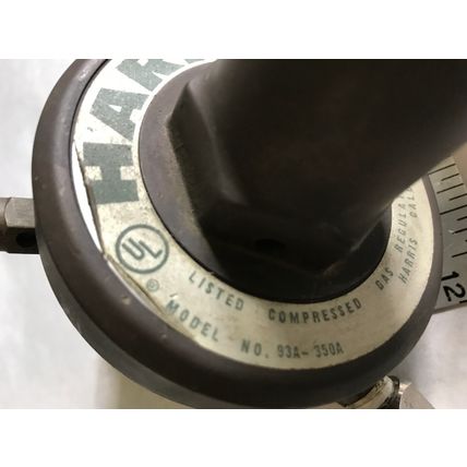 HARRIS 93A-350A COMPRESSED GAS REGULATOR GAUGE,HARRIS 93-350A,ES