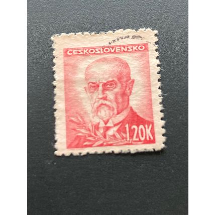 Briefmarke Tschechoslowakei 1,20 Krone 1945 Michel 465 gestempelt