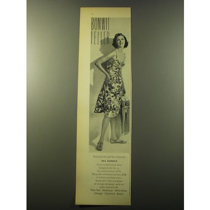 1960 Bonwit Teller Swimsuit Advertisement - Sea Garden