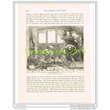 RAILWAY TRAVELLING, INDIA, Book Illustration c1890