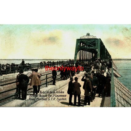 Portal, Victoria Jubilee Bridge, St Lawrence, Montreal, Canada, Postcard, 1907