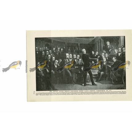 US Senate, Henry Clay's Compromise, 1850, Book Illustration (Print), 1909