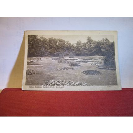 ITALIAN GARDENS, HESKETH PARK, SOUTHPORT, LANCASHIRE used postcard 1911 pm =