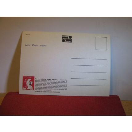 FORTH ROAD BRIDGE, EDINBURGH, SCOTLAND unused postcard John Hinde dated 1983 =