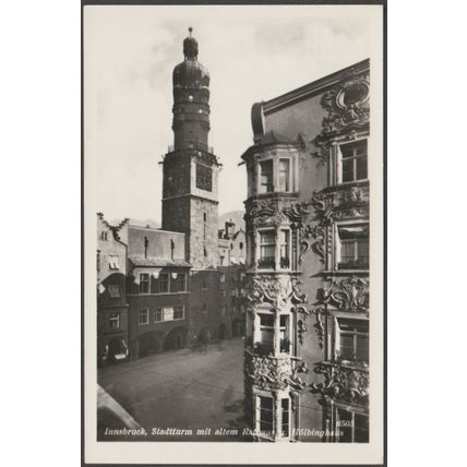 Stadtturm, Altem Rathaus & Hölbinghaus, Innsbruck, c.1950 - TKV Chizzali Foto-AK