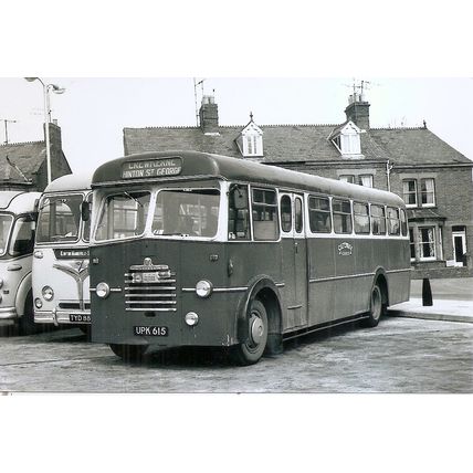 Black & White Photograph of Safeway Services Ltd. - UPK 615 ex Safeguard Coaches