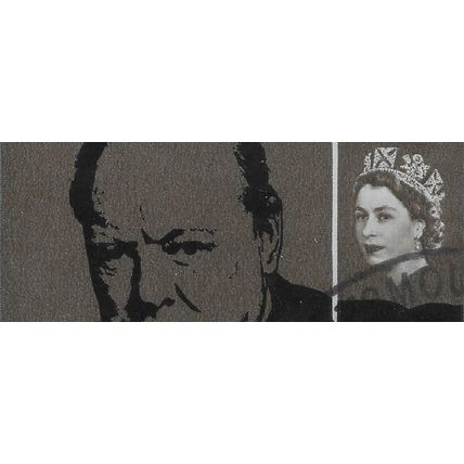SG 661: 4d. bicoloured Churchill Commemoration, Rembrandt Machine, ordinary