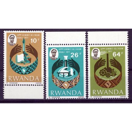 Rwanda 796-798 MNH Hands Symbols of Learning Education ZAYIX 0624S591