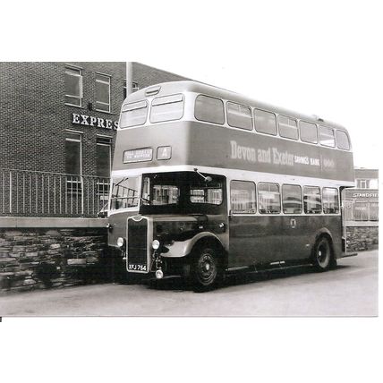 Black & White Photograph of Exeter Corporation Transport - XFJ 754