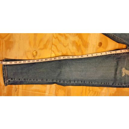 Hollister Mens Teens Jeans Size W28 X L30 Straight Leg Skinny Jean Distressed