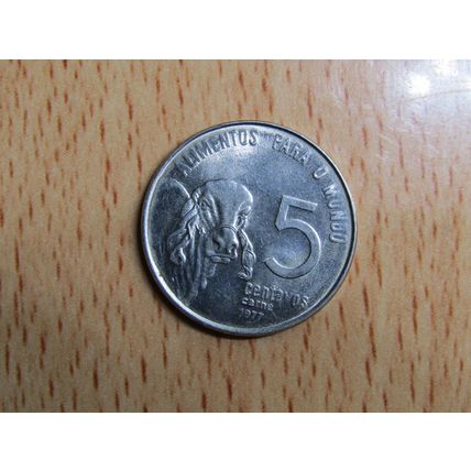 Brazil Brasil 1977 5 Centavos Coin