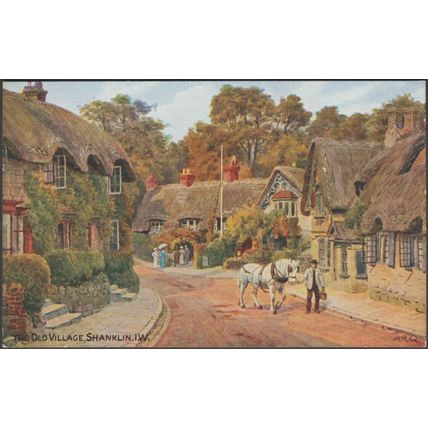 AR Quinton - The Old Village, Shanklin, Isle of Wight, c.1910s - Salmon Postcard