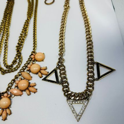 Assorted Statement Necklaces & Bracelet Set Geometric Floral Fashion Jewelry