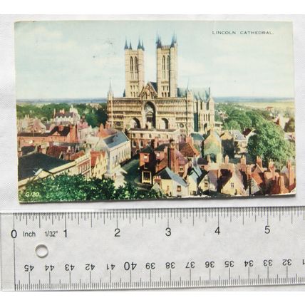 1956 postcard Lincoln Cathedral