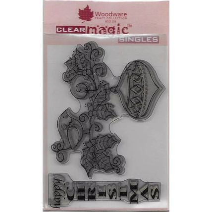 Woodware. Holly Perch Stamp Set. Stamping Cardmaking Scrapbooking Crafts