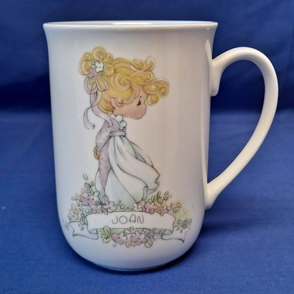 Vintage 1990 Enesco PRECIOUS MOMENTS JOAN COFFEE MUG Porcelain Tea Cup