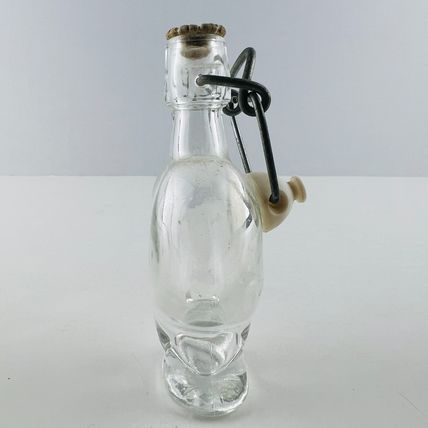 Heart Shaped Perfume Bottle with Stopper Empty Glass Vintage
