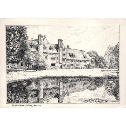 Postcards Michelham Priory, Sussex. Unposted. Job lot