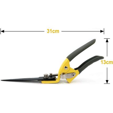 Jardineer Grass Shears Handheld, Razorsharp Hand Grass Clippers, Non-Slip Grass