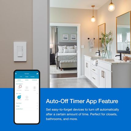 Lutron Caseta Original Smart Dimmer Switch (Lutron Smart Hub Required), for LED