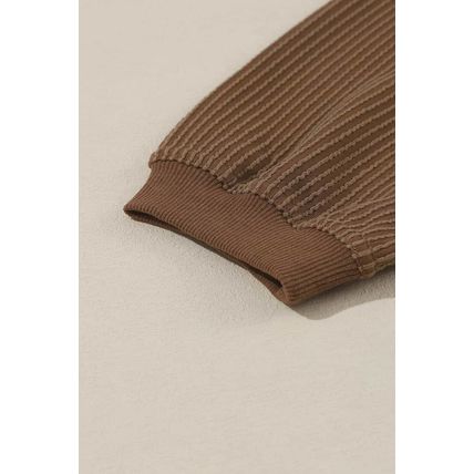 Khaki You Are Loved Print Corduroy Sweatshirt