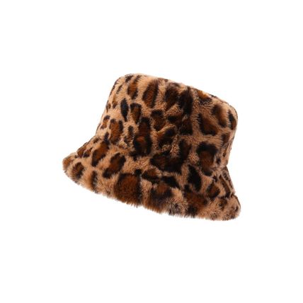 Thai Curry Leopard Plush Wide Brim Winter Fishman Hat