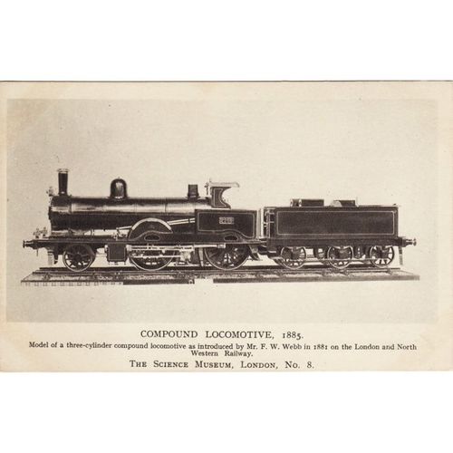 Railway Postcard LNWR Webb Experiment Compound 2708 Science Museum Model