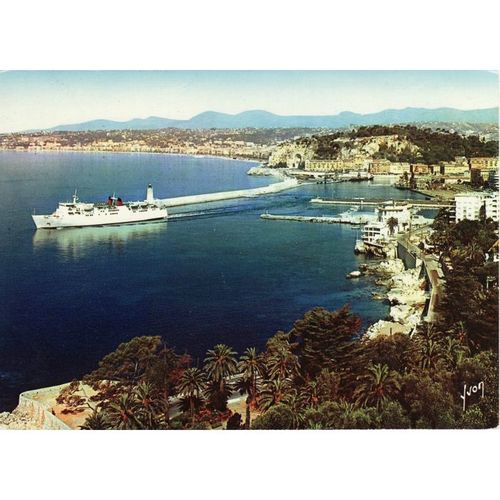 Postcard Corsica Ferry Nice Entrance to Port France Embarquement por la Corse