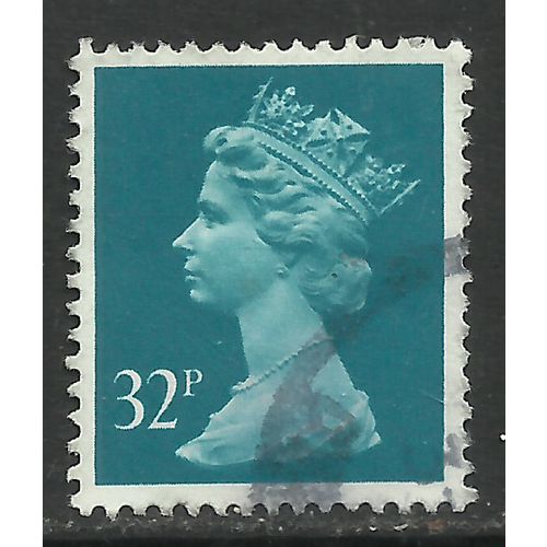 GB 1988 QE2 32p Greenish Blue Machin SG X983. ( C1083 )