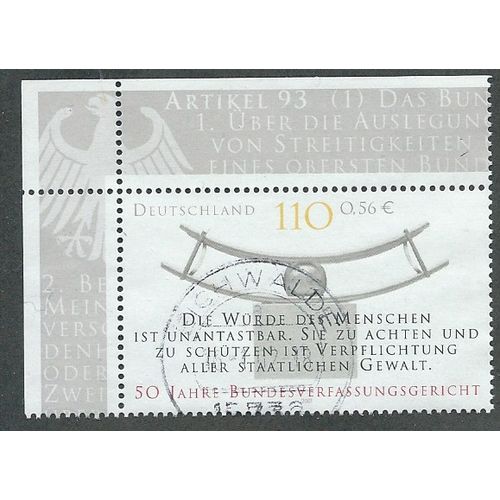 GER 2001 110pf '50TH ANN OF THE FEDERAL CONSTITUTIONAL ' FINE USED (EBID43-511)