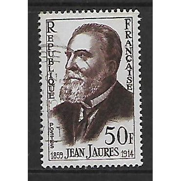 FRANCE 1959 SG 1439 50F BROWN JEAN JAURES FINE USED#