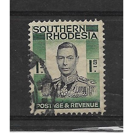 SouthernRhodesia.SG48 1s King George VI (Black and Blue-Green).Fine Used.July19